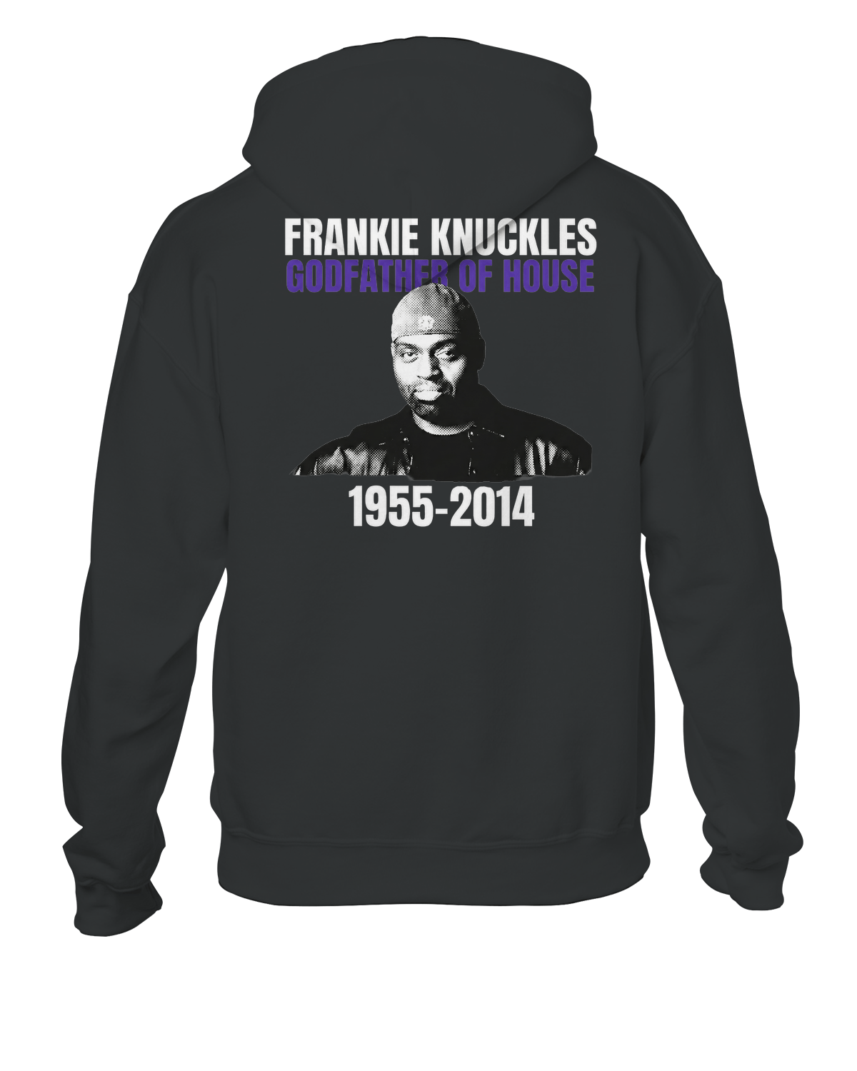 FRANKIE KNUCKLES STENCIL HOODIE - Black - S