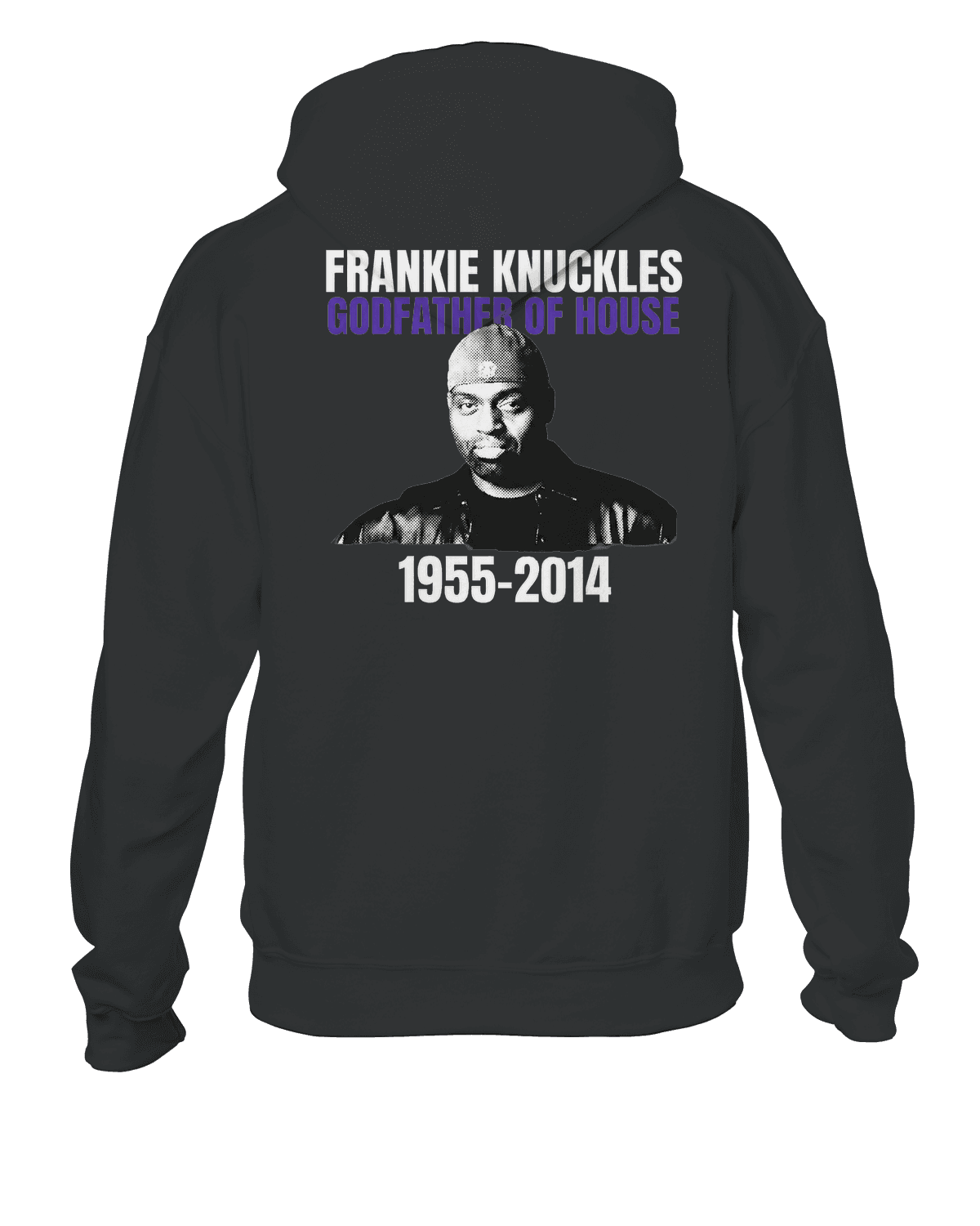 FRANKIE KNUCKLES STENCIL HOODIE - Black - S